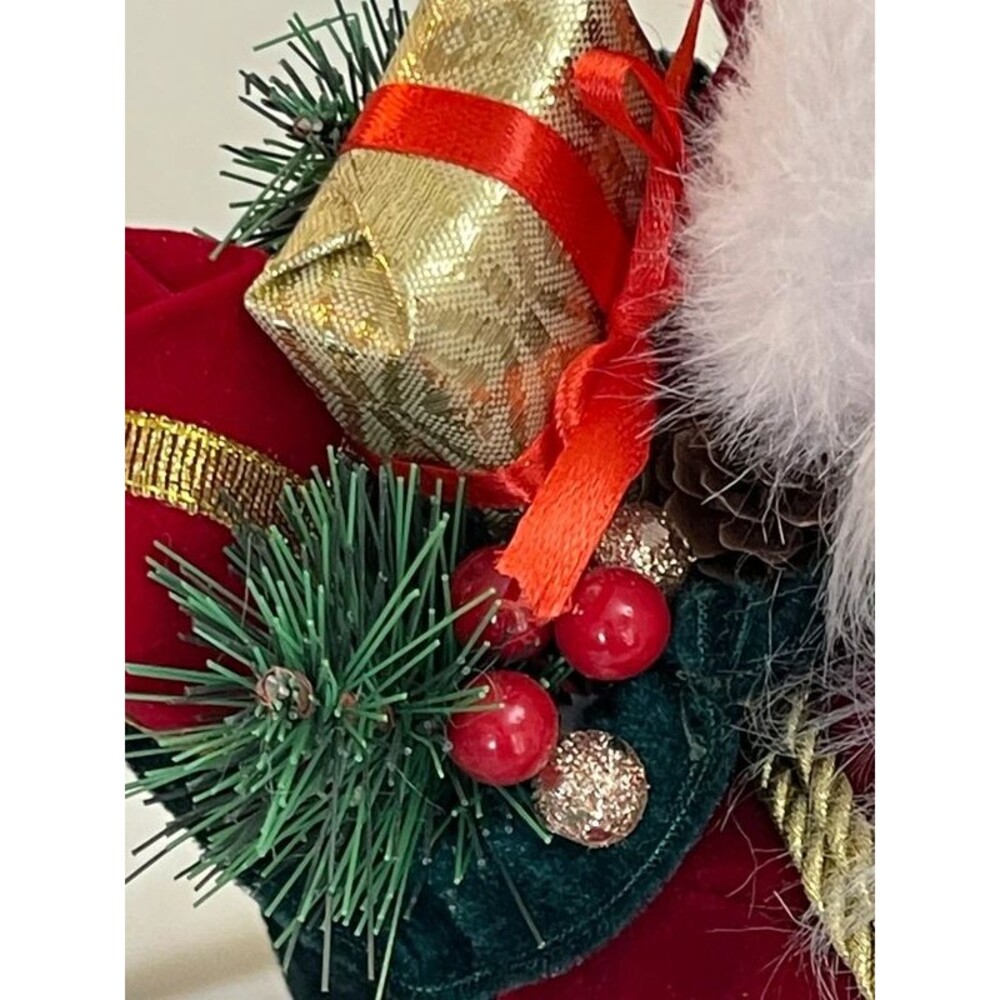 Wine Santa Claus Figurine 15.5" Christmas Standing Decor - Picture 11 of 11